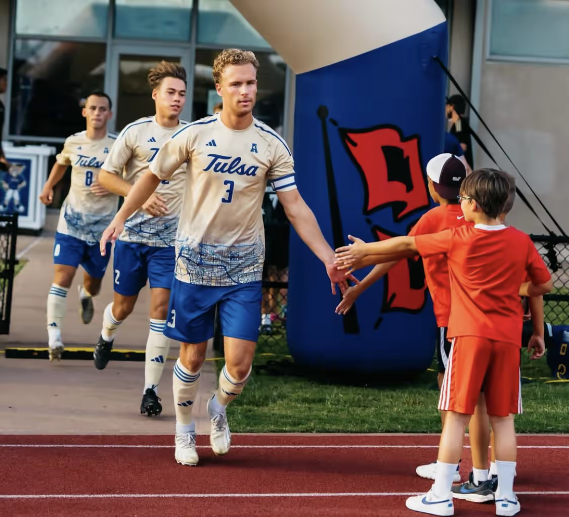 WES BOTTENBURG playing college soccer for University of Tulsa