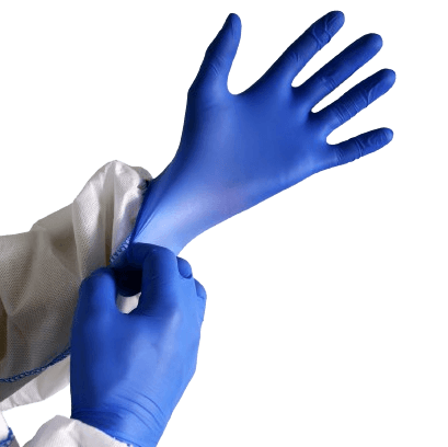 Gloved hand