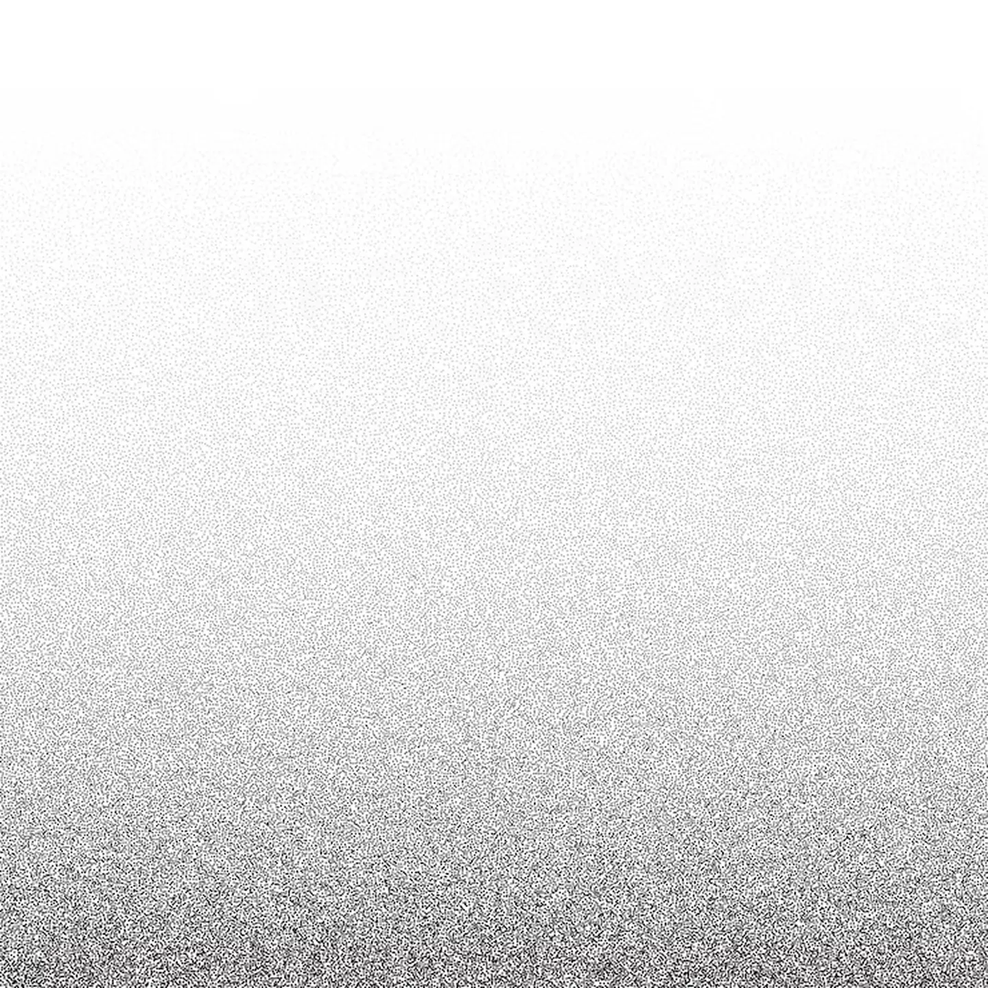 A black and white noisy gradient fading from dense black dots at bottom to sparse dots at top.