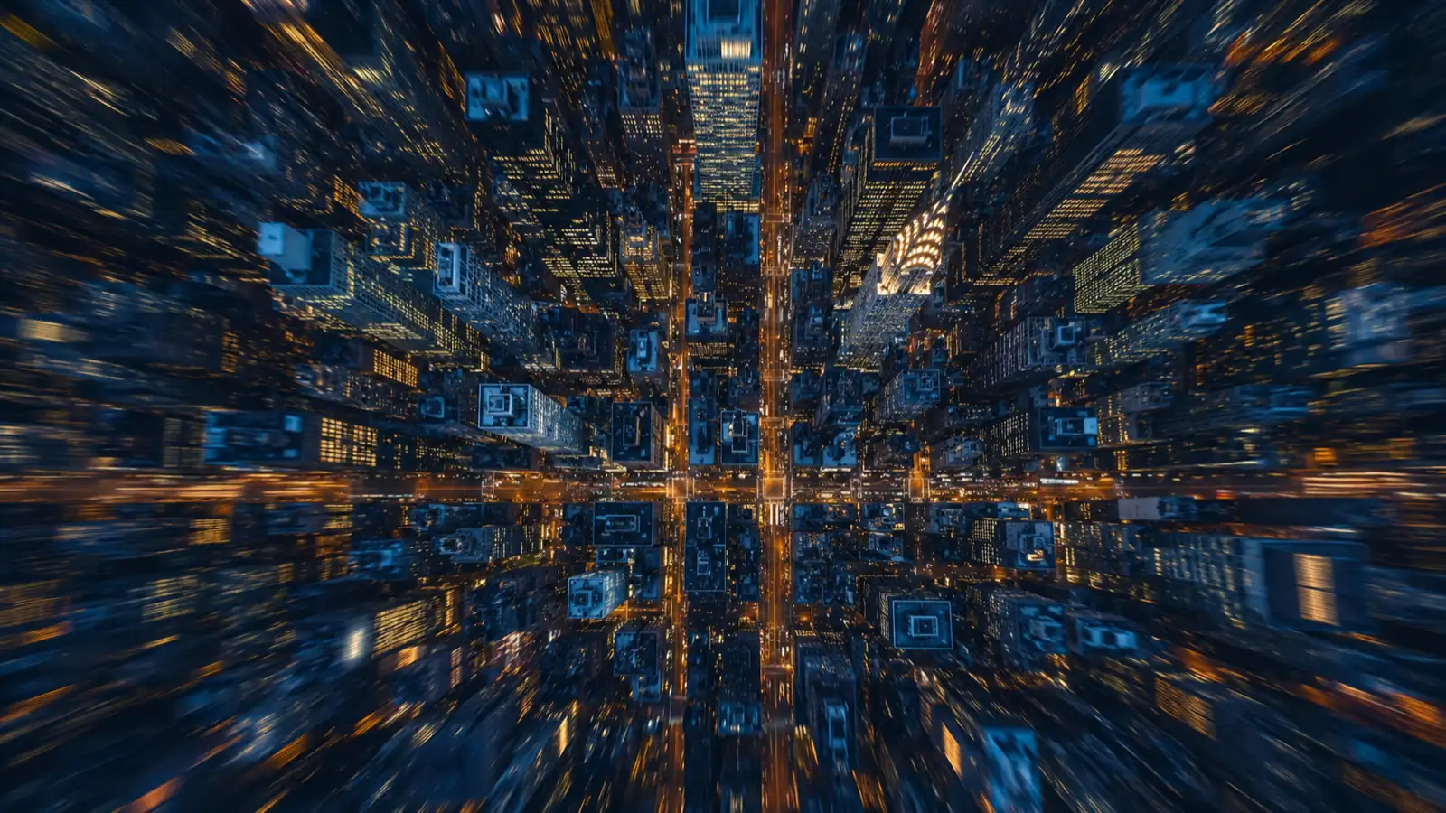 New York City rooftops from above