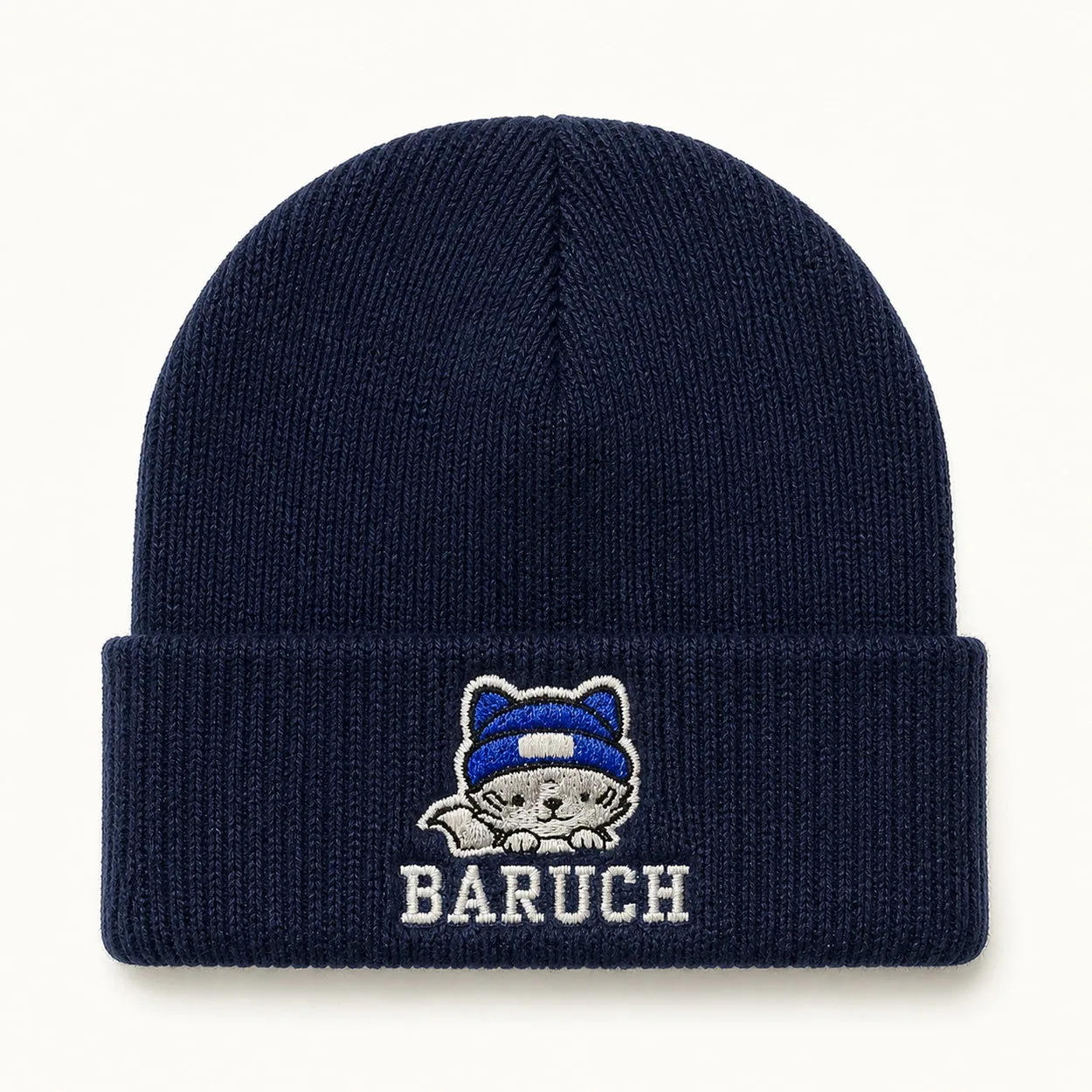 Bearcat beanie. Ribbed cuff beanie · Multi-color embroidery.