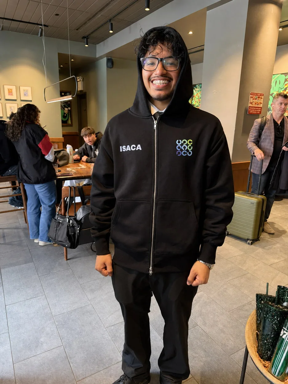 ISACA FIT. Full-zip Drop Shoulder Heavyweight hoodie.
