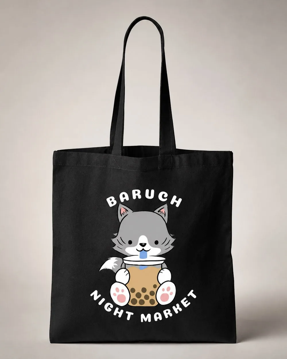Baruch Night Market. Cotton canvas tote.