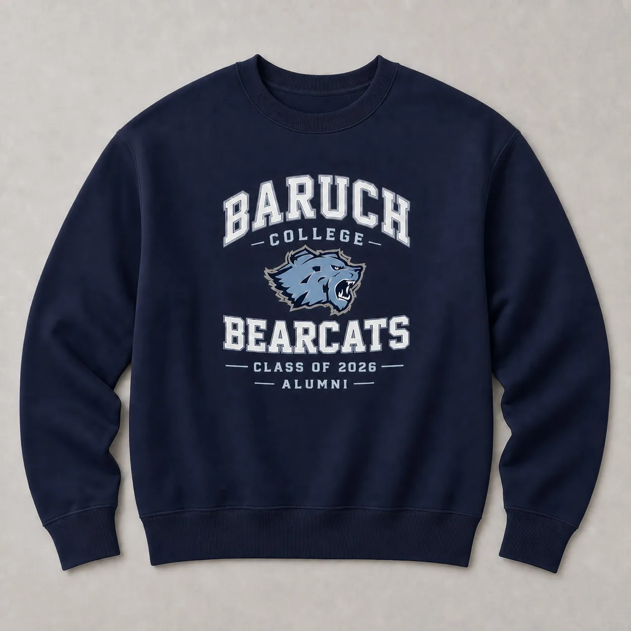 Bearcats alumni. Navy crewneck · Class year.