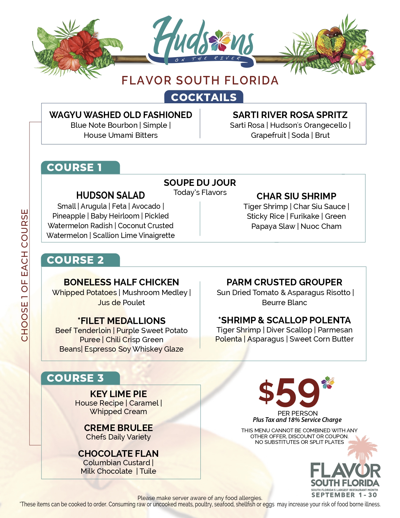 Limited menu