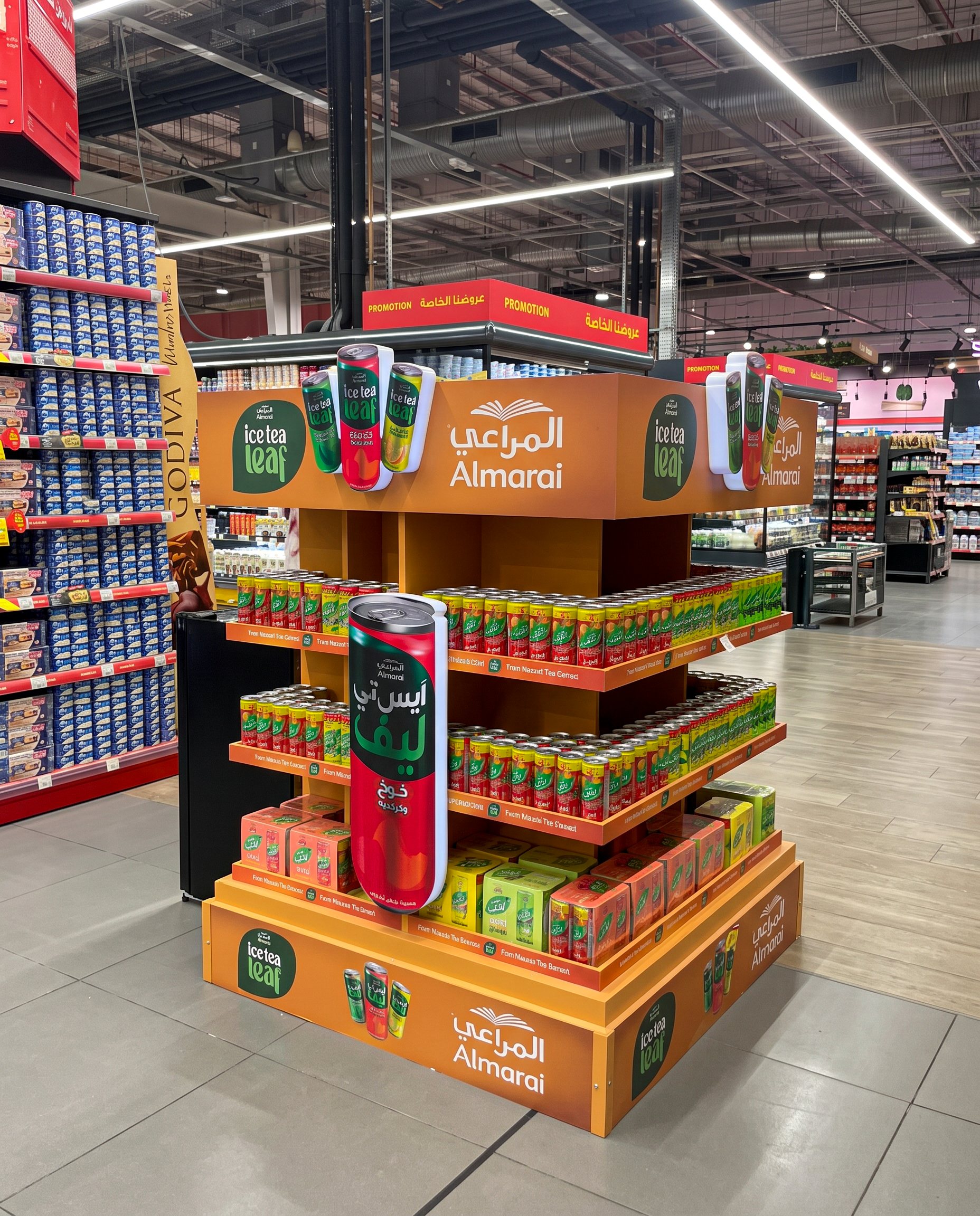 Almarai: Ice Tea Leaf Retail Display