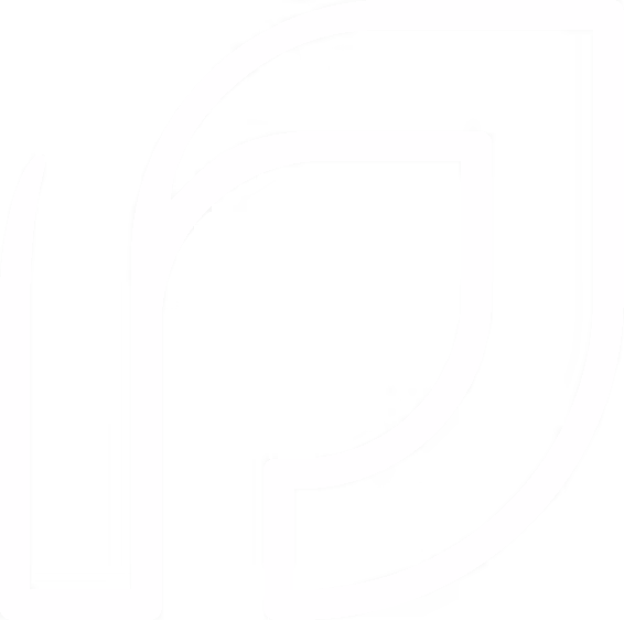 Stylized white leaf outline design on a black background.