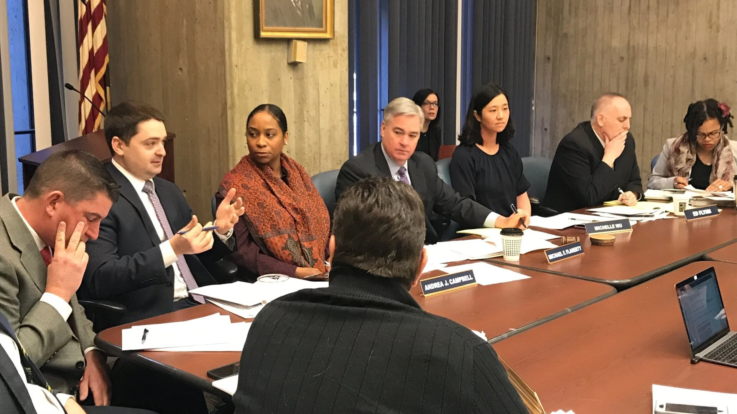 Josh Zakim in a Boston City Council committee session