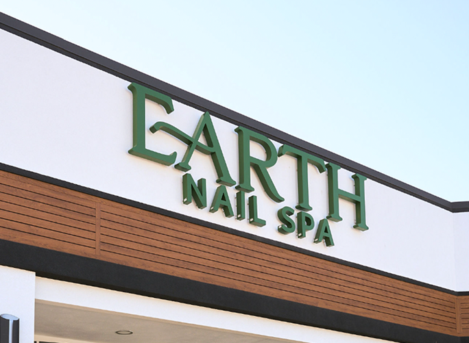 The Earth Nail Spa exterior sign