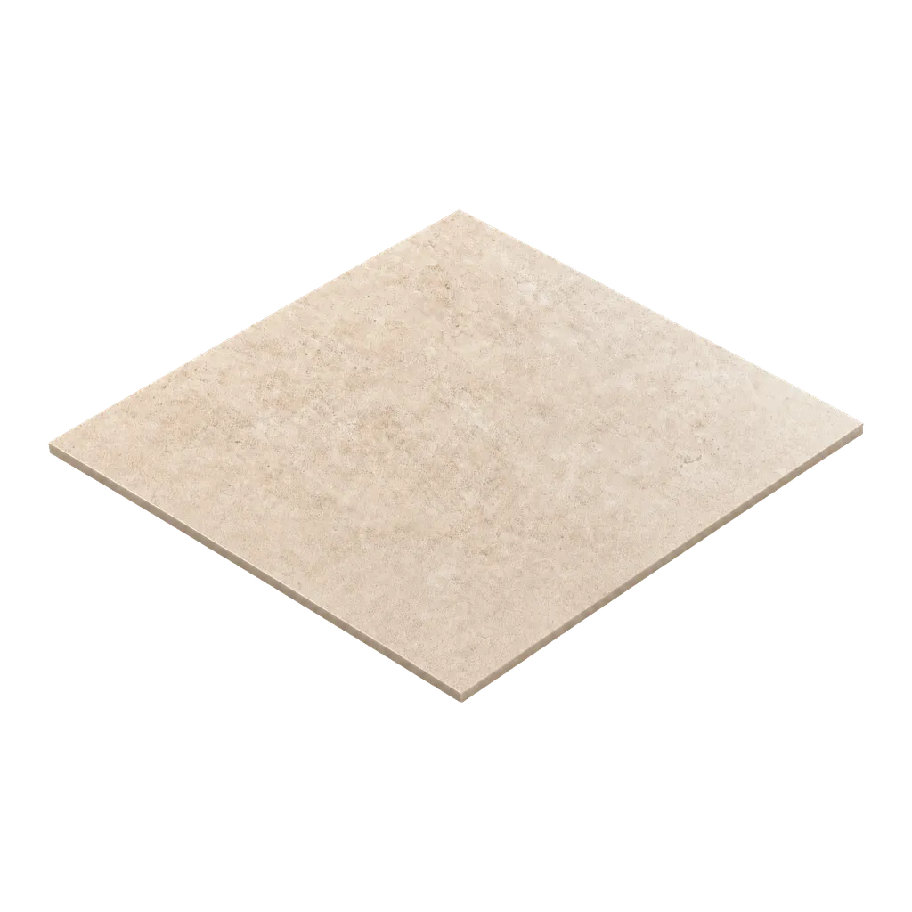 Carreau de travertin beige à la surface naturellement poreuse