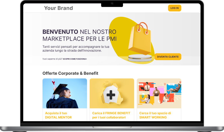 Anteprima della piattaforma Winloy Corporate Hub su computer