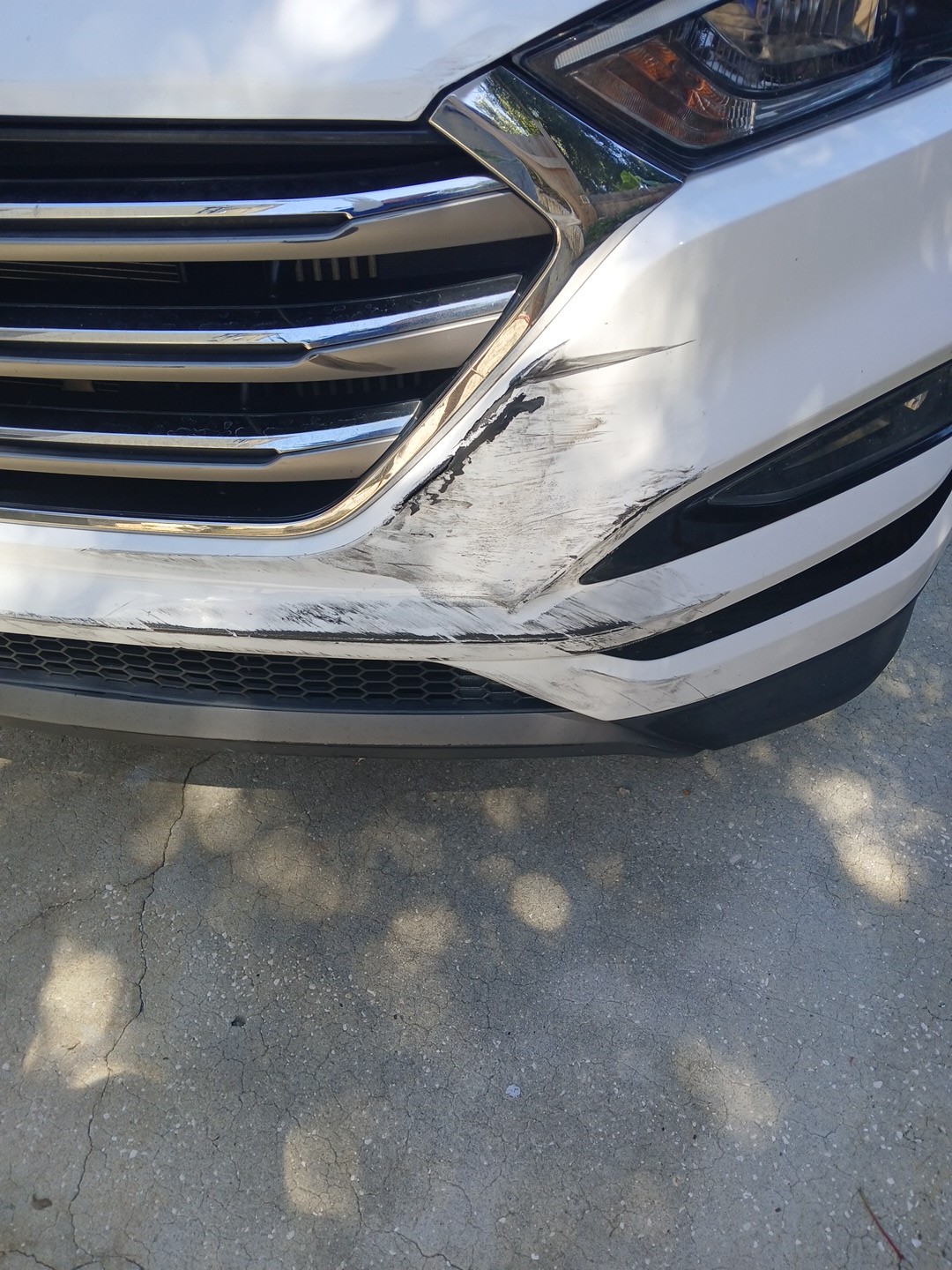 front bumper before repair in St. Petersburg