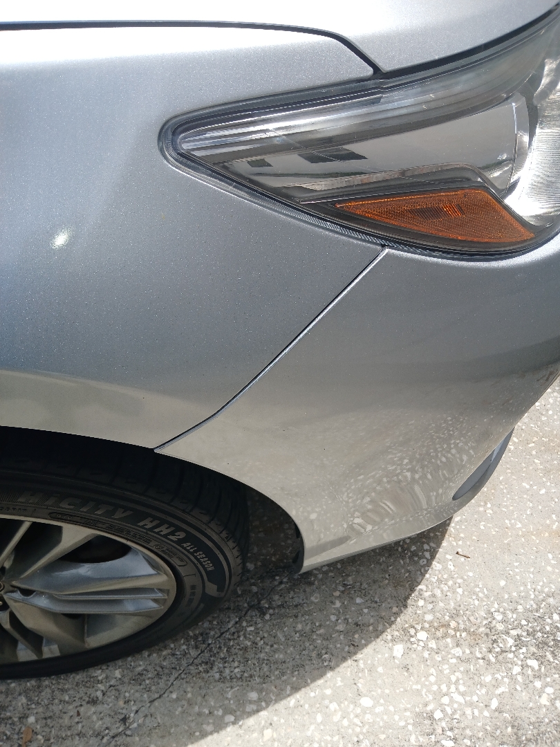 front bumper corner after repair in Clearwater