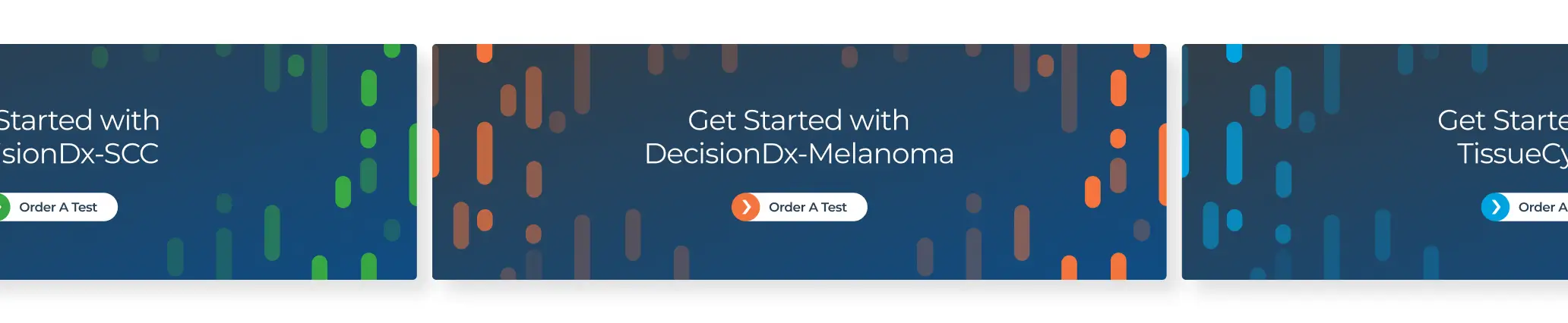 Set of call-to-action components, each in a different test accent color"