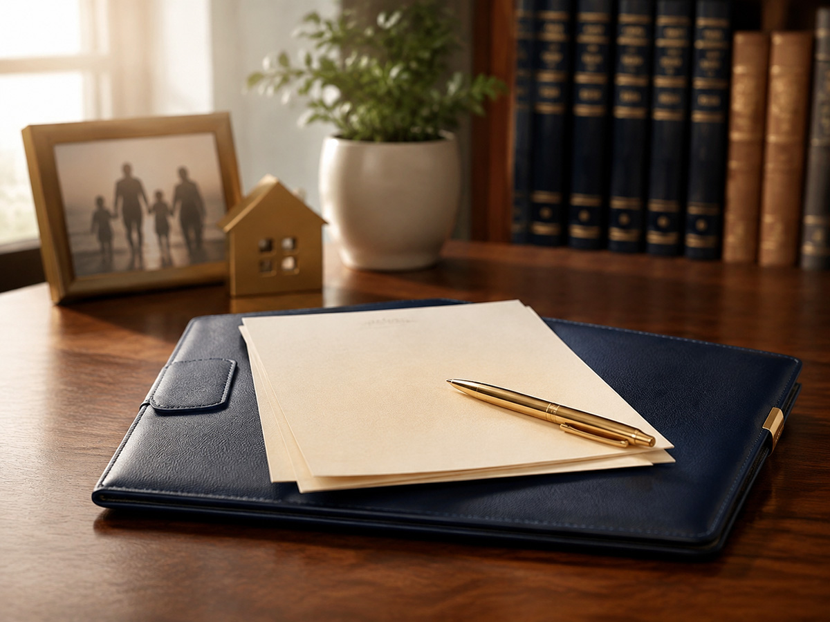 Notepad on a lawyer's desk.