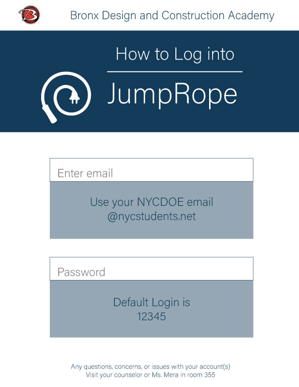 Step-by-step guide for students logging into JumpRope