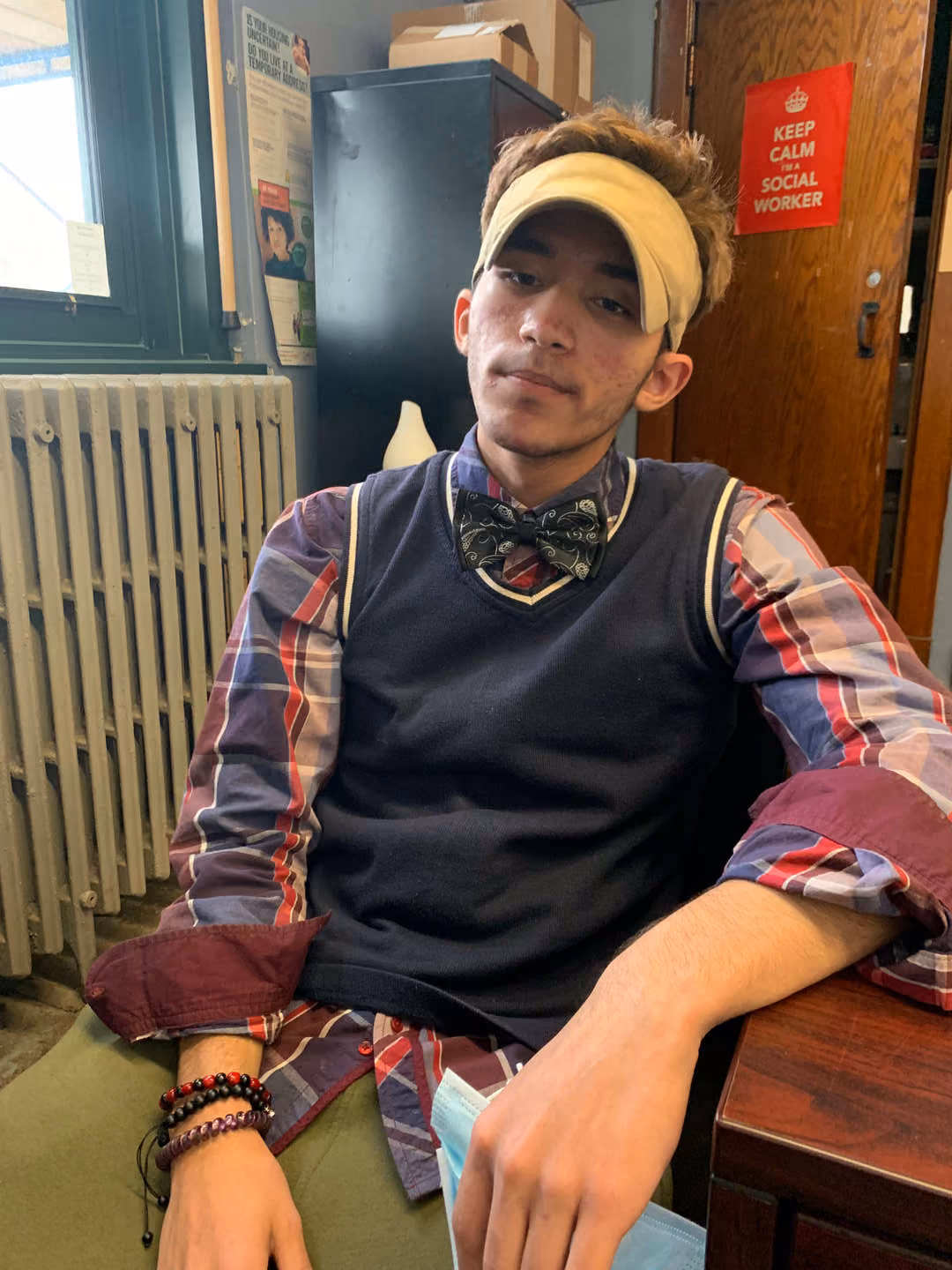 Student dressed in nerd costume on school spirit day