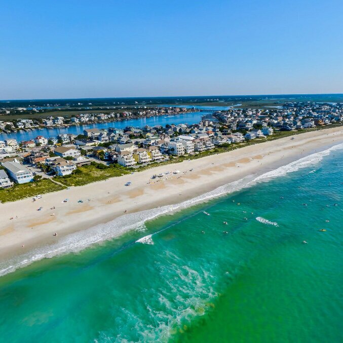 Aerial view of Wrightsville Beach, North Carolina