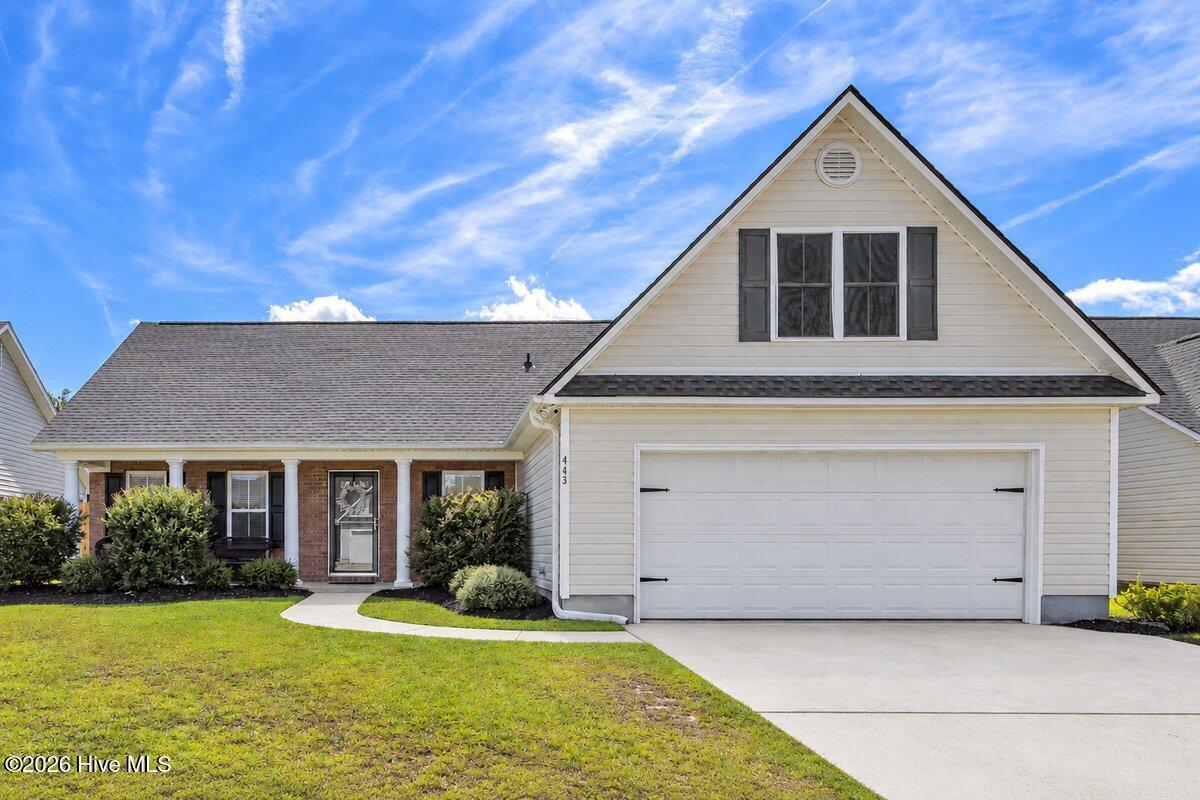 Front exterior of 443 Putnam Drive, Wilmington NC 28411