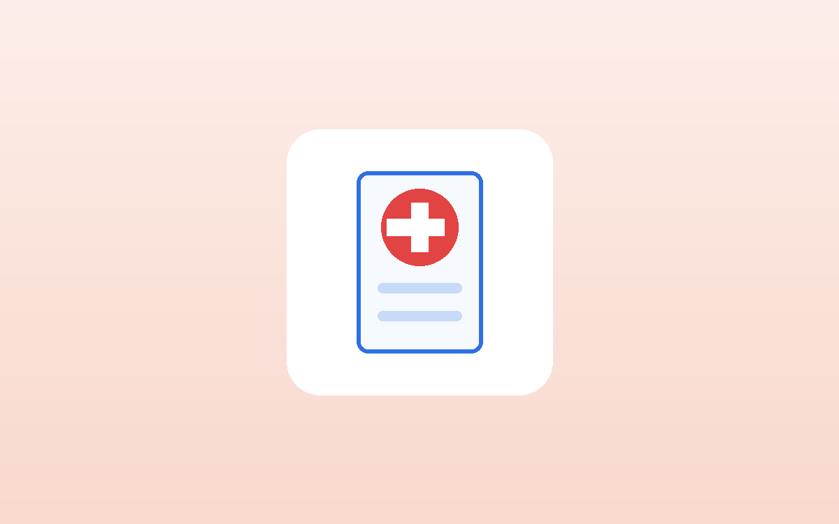 Illustration of an emergency information sheet for an elderly parent