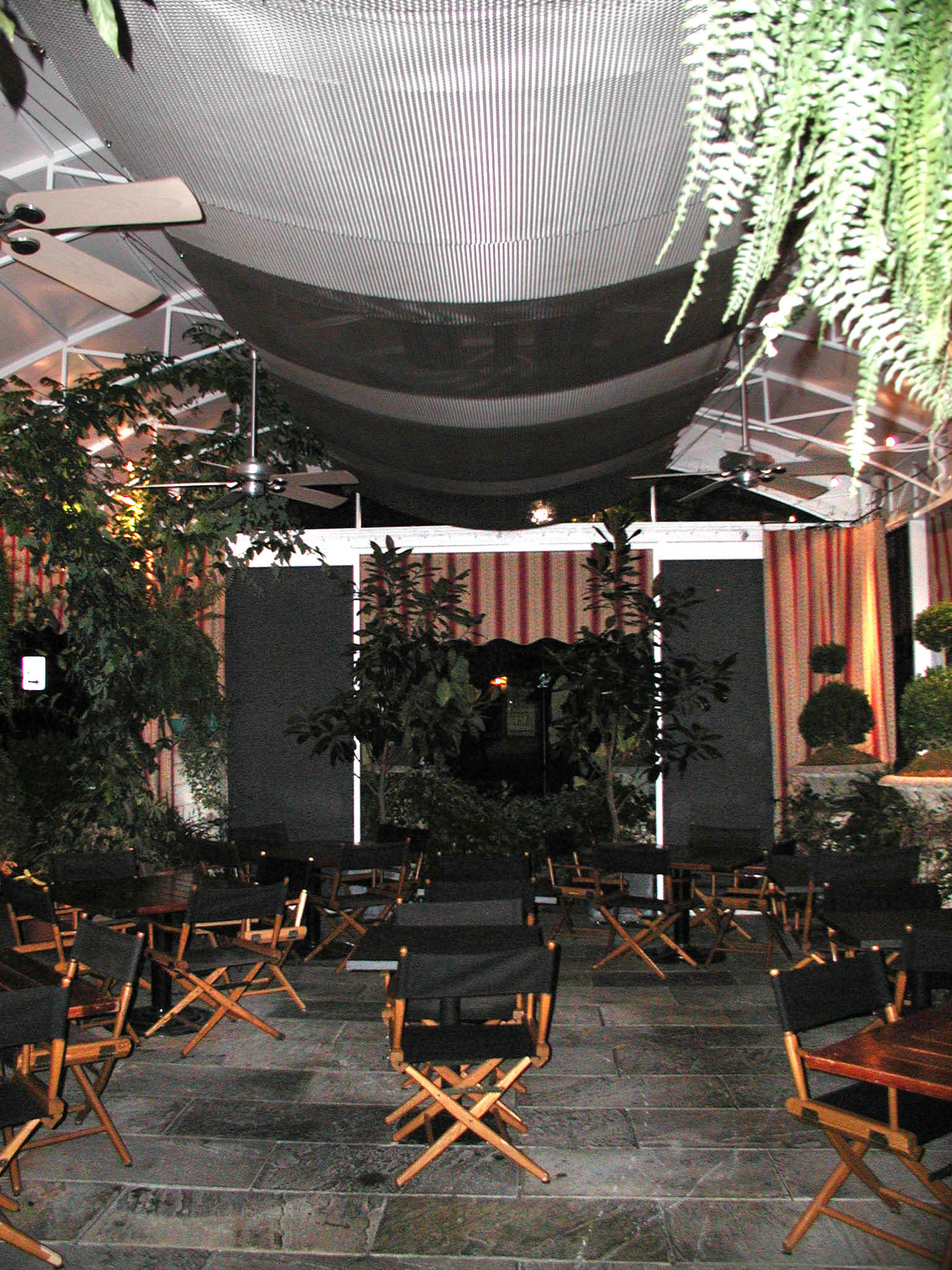 Outdoor dining patio area