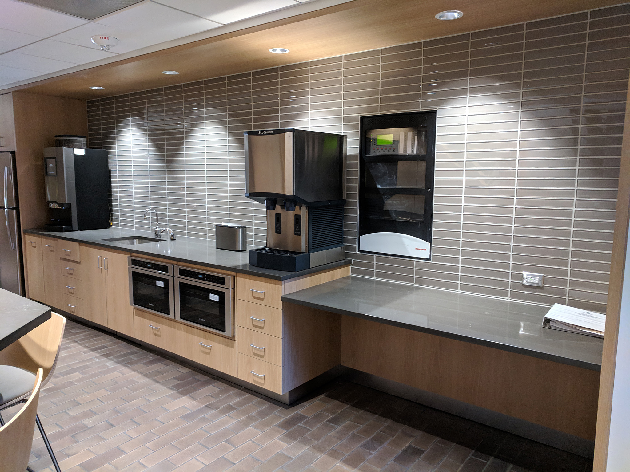 Office kitchenette with beverage station