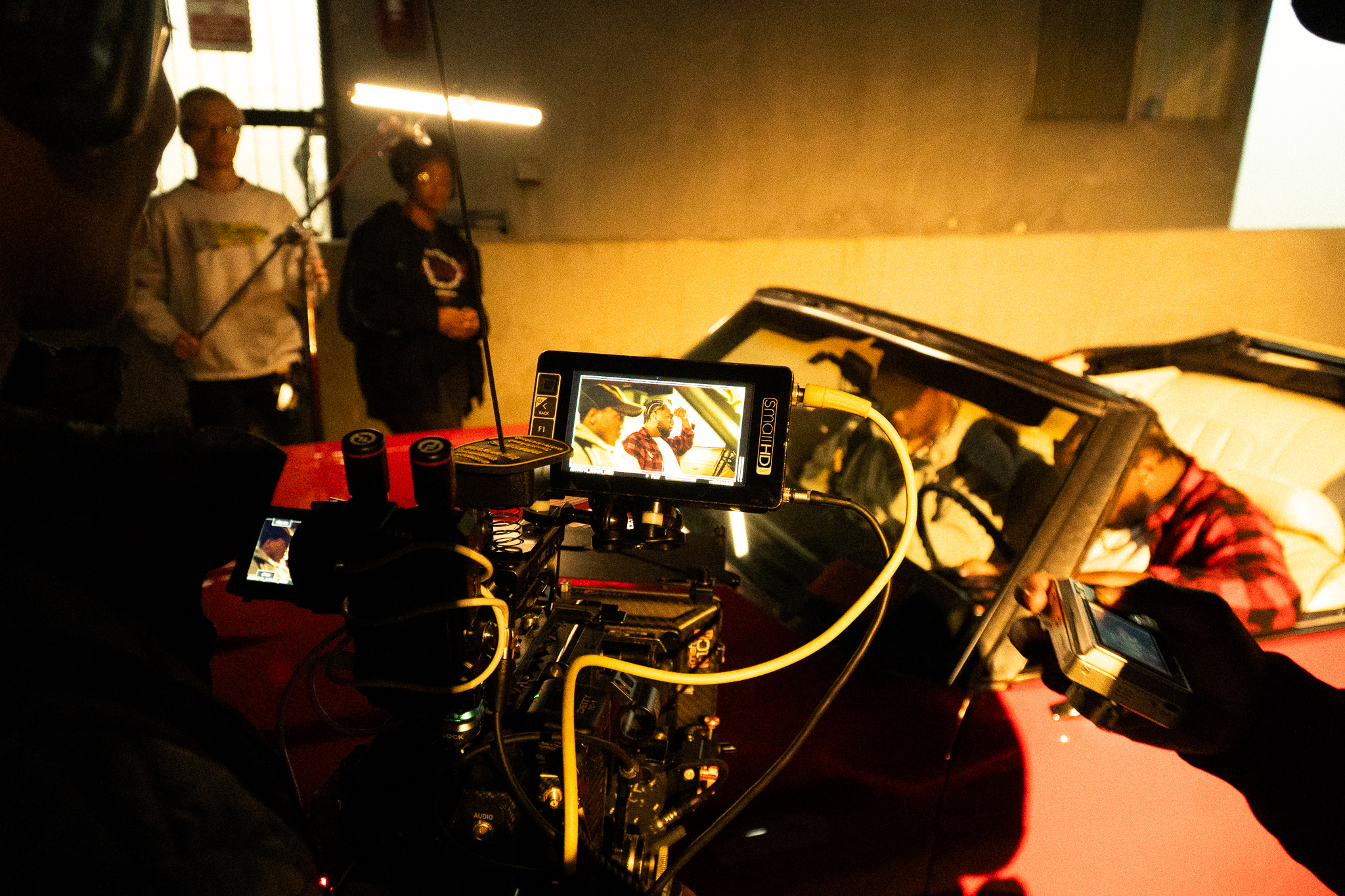 [background image] image of a film set for a film production company