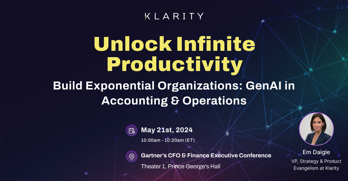 Unlock Infinite Productivity with GenAI at the Gartner CFO Conference