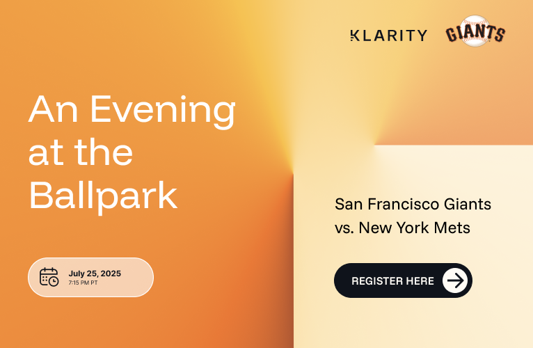 Klarity at the Ballpark - SF Giants Game
