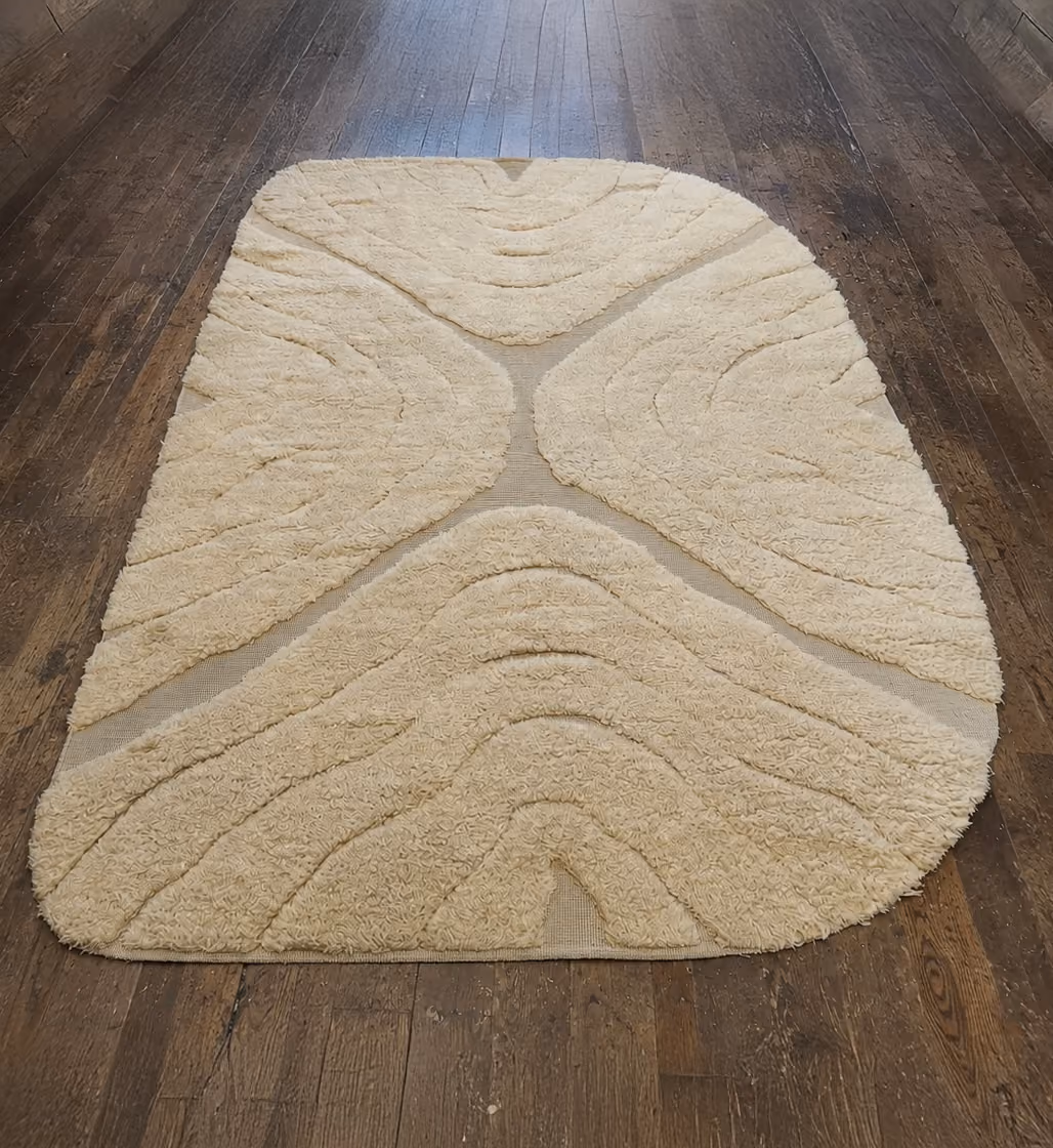 The same rug after Rug Refinery's service, showing the finished result