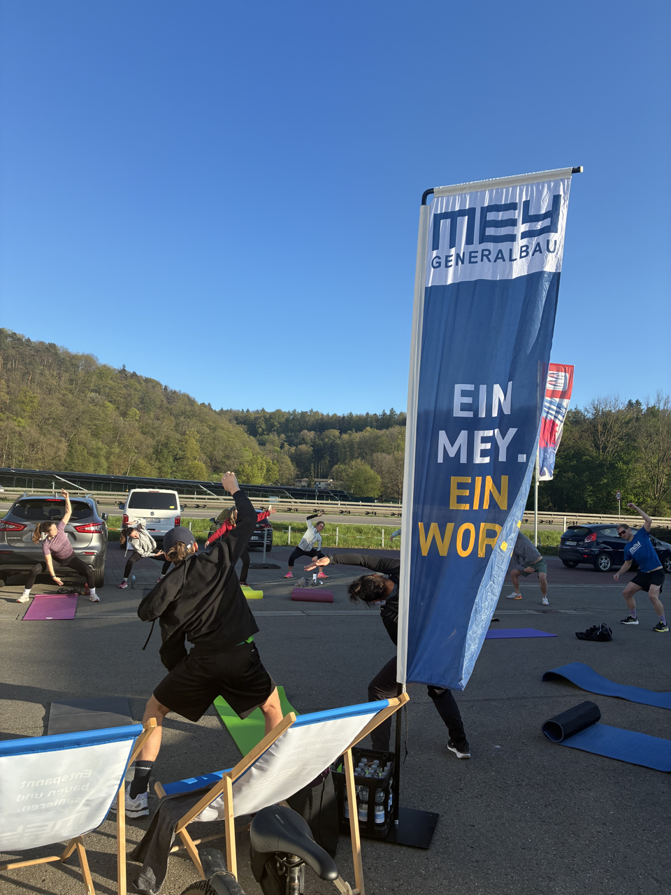 Mey-Beachflag am See bei den MeyDays
