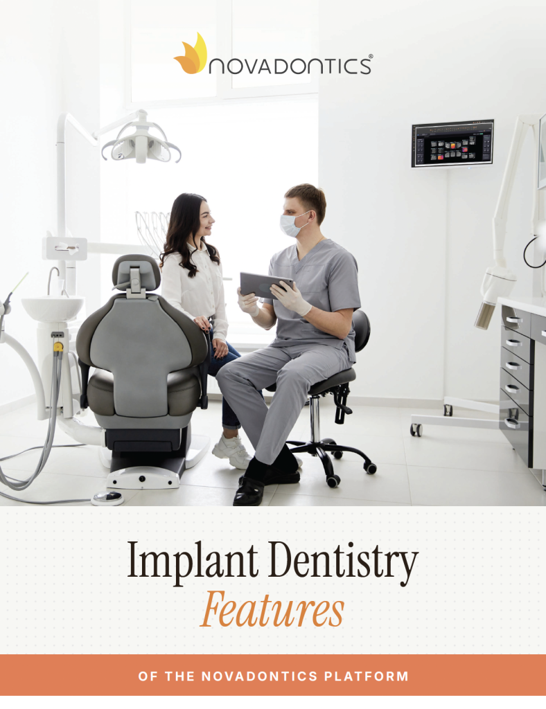 Cover of the Novadontics eBook Implant Dentistry Features of the Novadontics Platform.