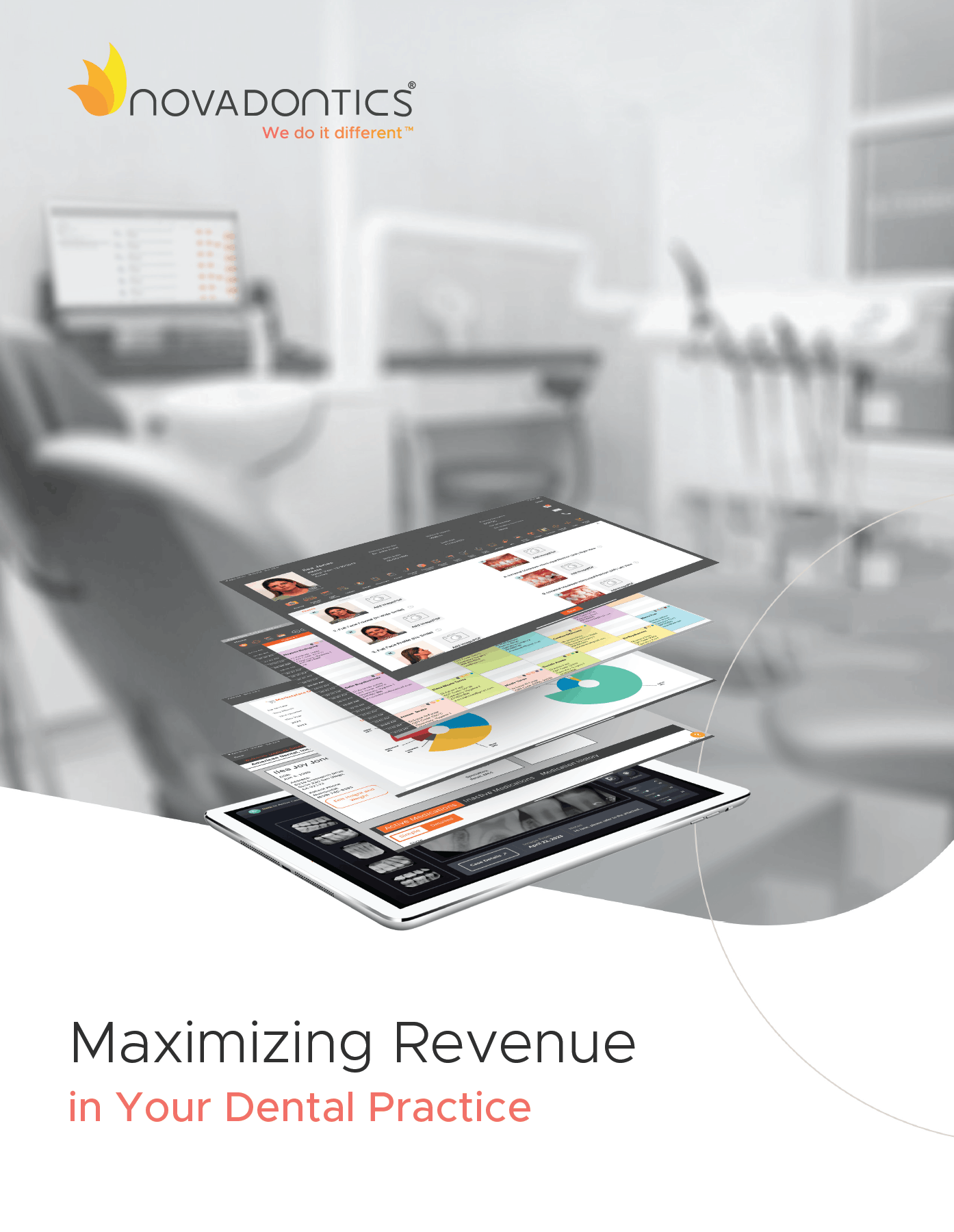 Cover of the Novadontics eBook Maximizing Revenue in Your Dental Practice.