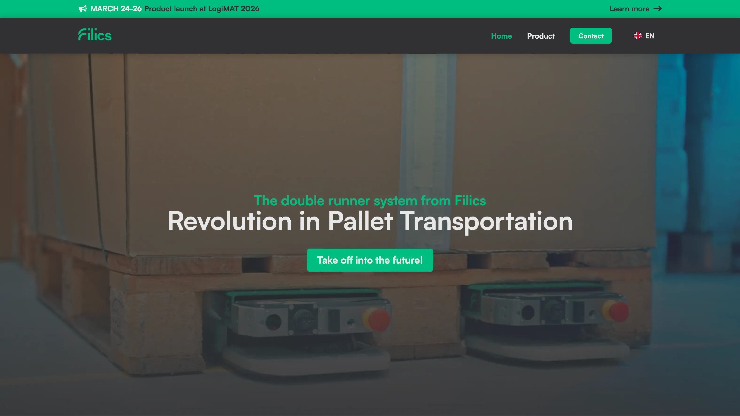 Filics homepage before the redesign
