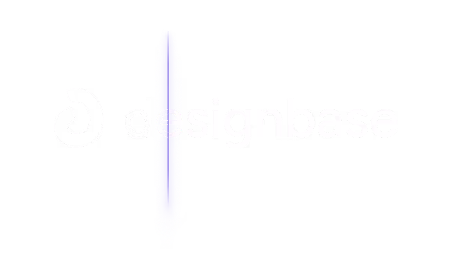 Designbase-Logo mit senkrechtem Lichtstrahl