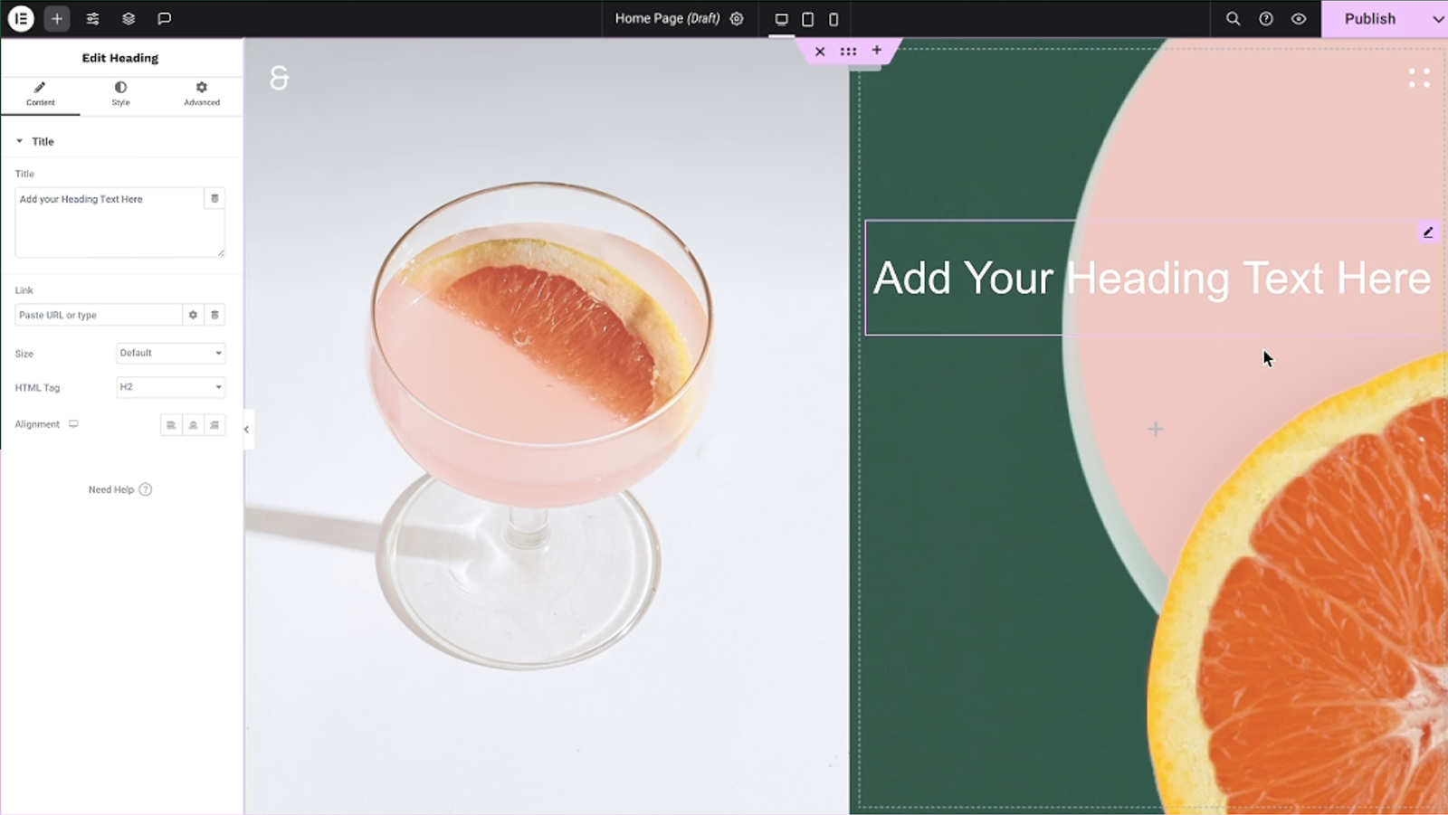 This is what the Elementor Page Builder looks like (third-party extension)