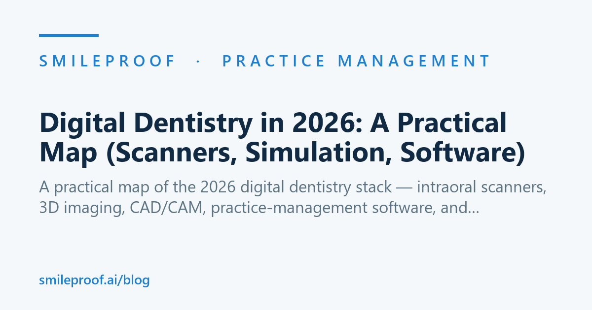 Digital Dentistry in 2026: A Practical Map (Scanners, Simulation, Software) — Smileproof