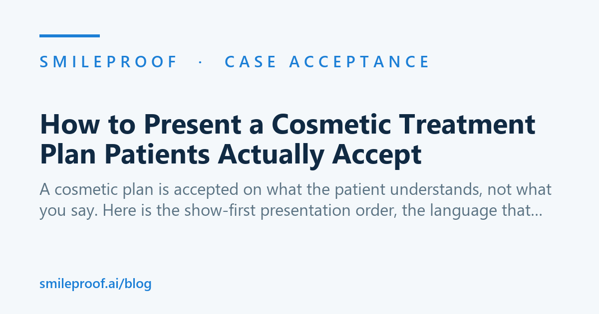 How to Present a Cosmetic Treatment Plan Patients Actually Accept — Smileproof