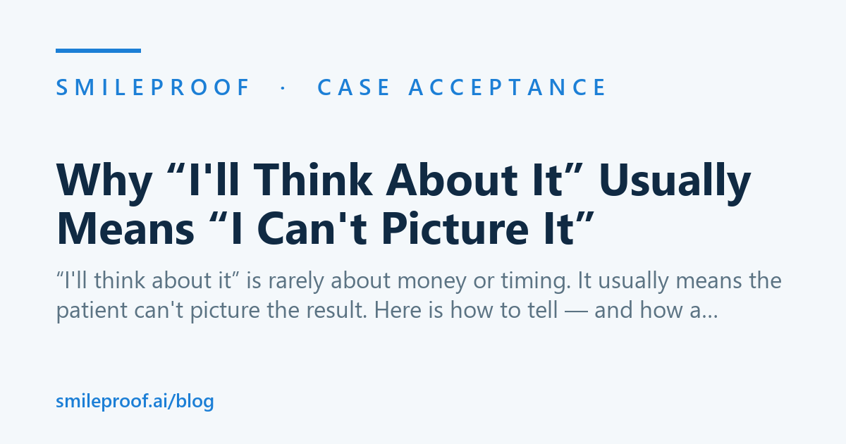 Why “I'll Think About It” Usually Means “I Can't Picture It” — Smileproof