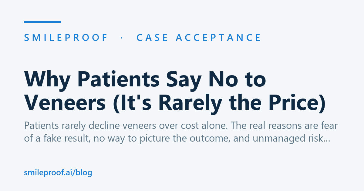 Why Patients Say No to Veneers (It's Rarely the Price) — Smileproof