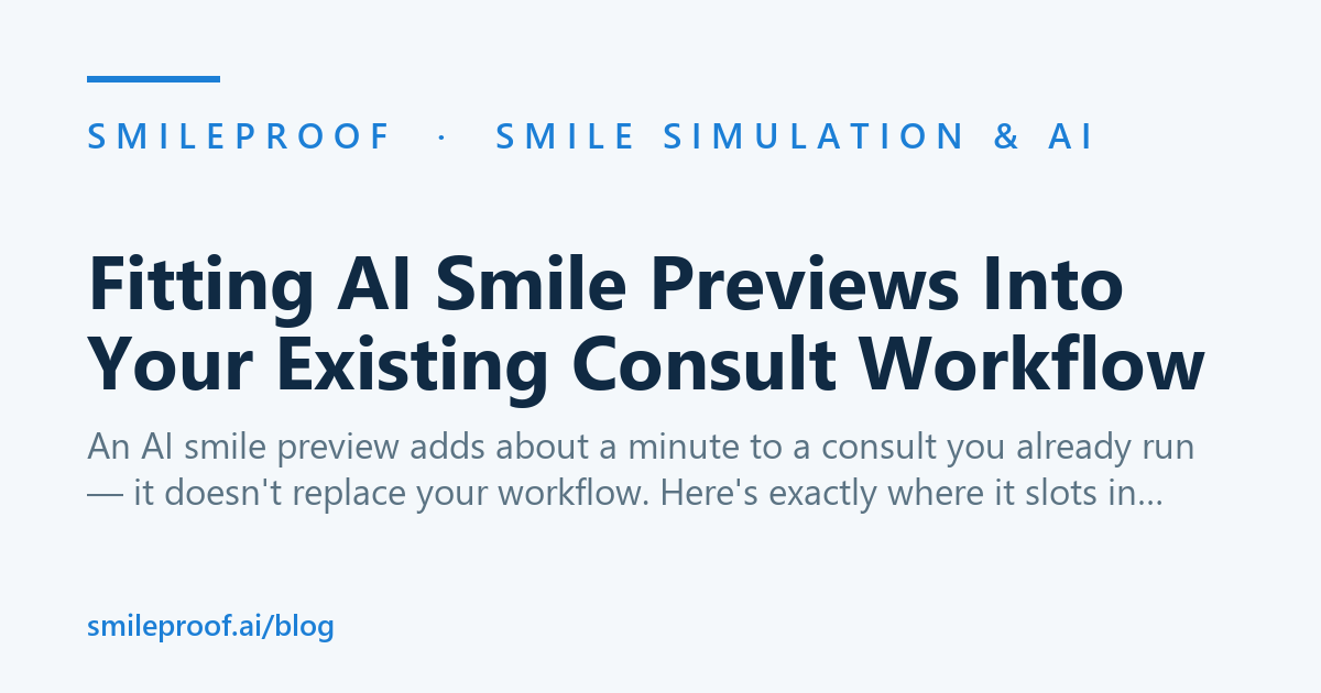 Fitting AI Smile Previews Into Your Existing Consult Workflow — Smileproof
