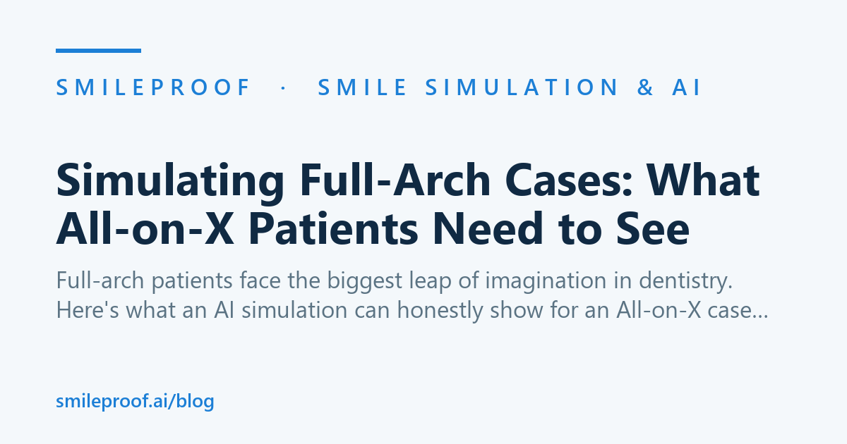 Simulating Full-Arch Cases: What All-on-X Patients Need to See — Smileproof