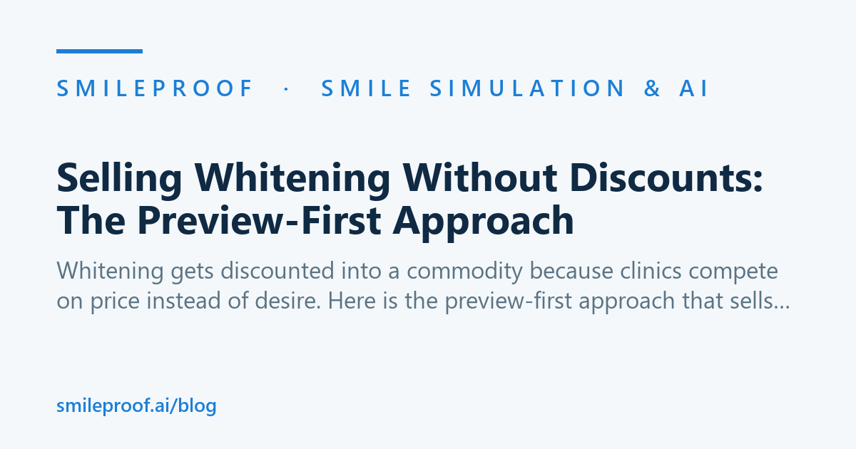 Selling Whitening Without Discounts: The Preview-First Approach — Smileproof