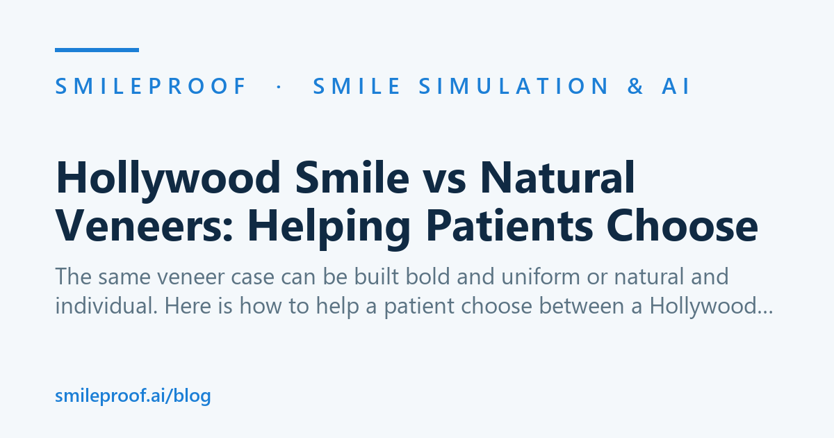 Hollywood Smile vs Natural Veneers: Helping Patients Choose | Smileproof