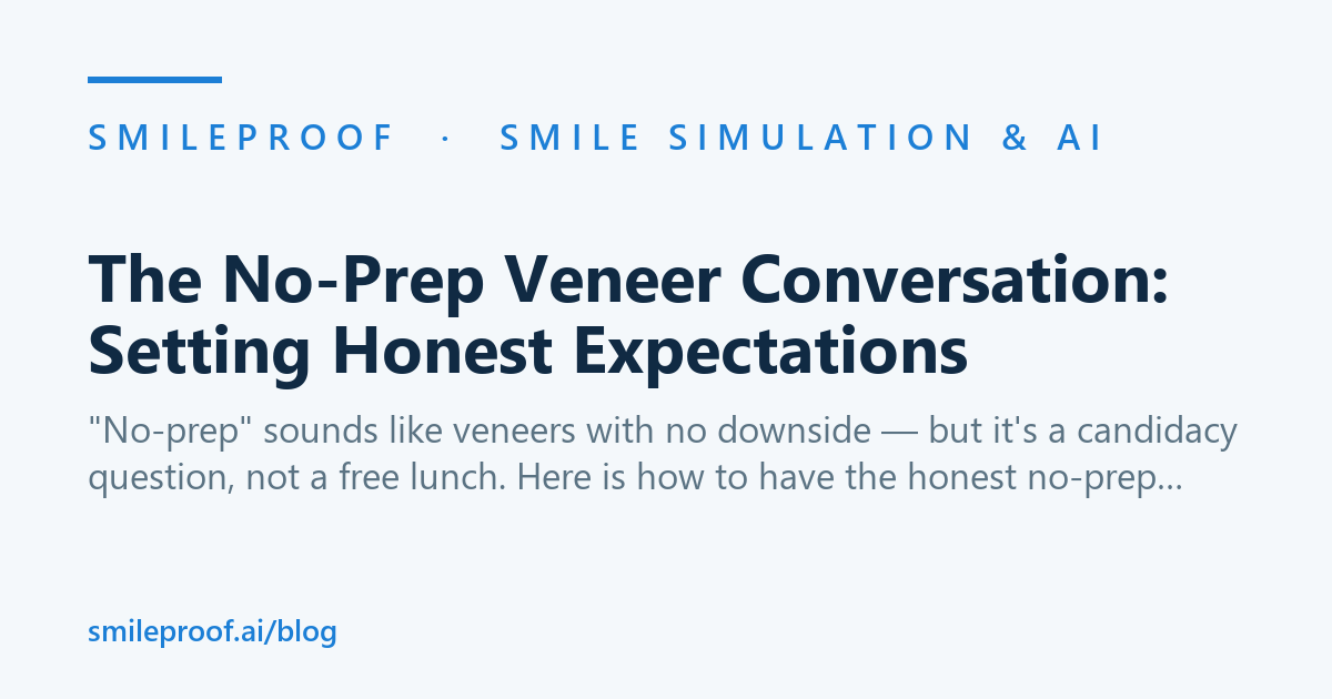 The No-Prep Veneer Conversation: Setting Honest Expectations | Smileproof