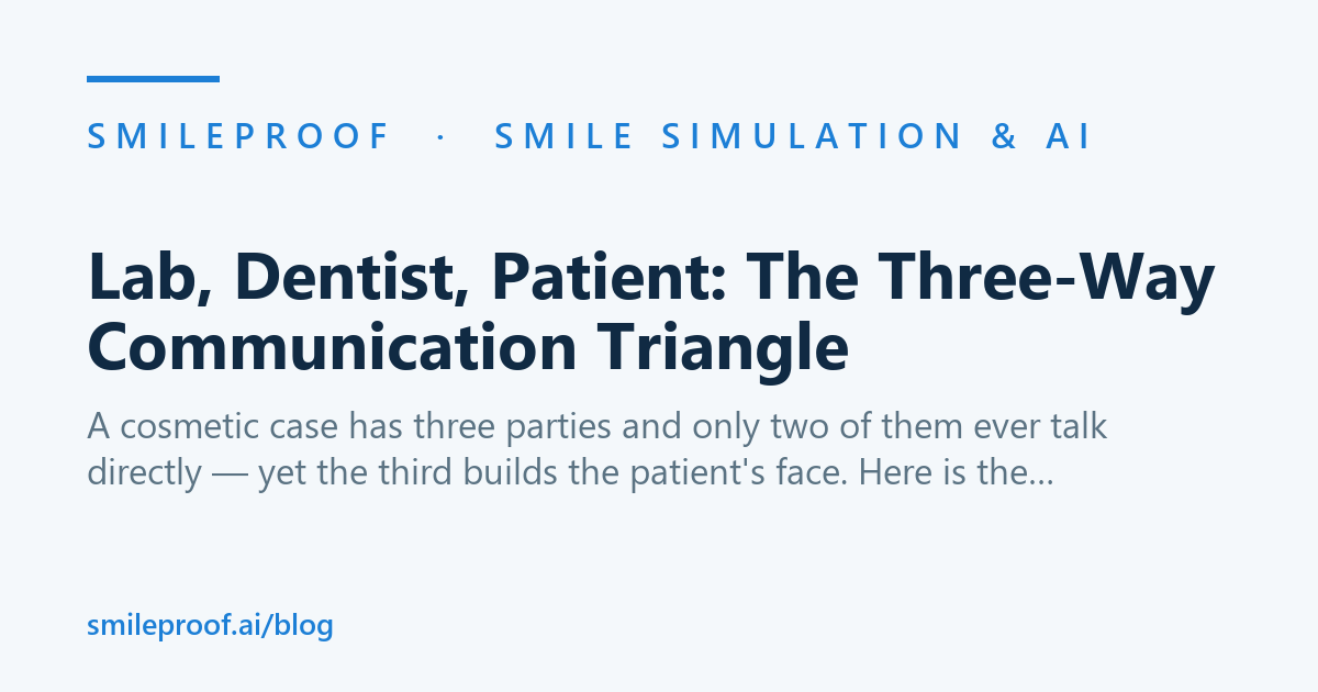 Lab, Dentist, Patient: The Three-Way Communication Triangle — Smileproof