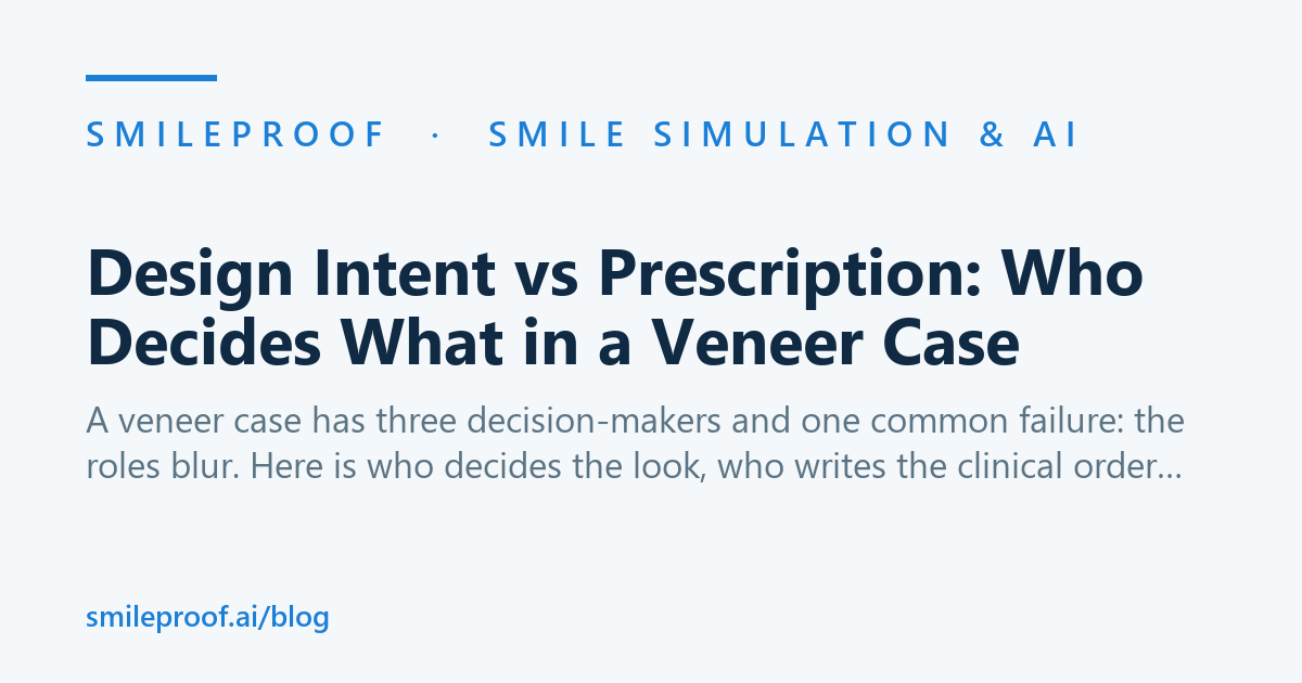 Design Intent vs Prescription: Who Decides What in a Veneer Case — Smileproof