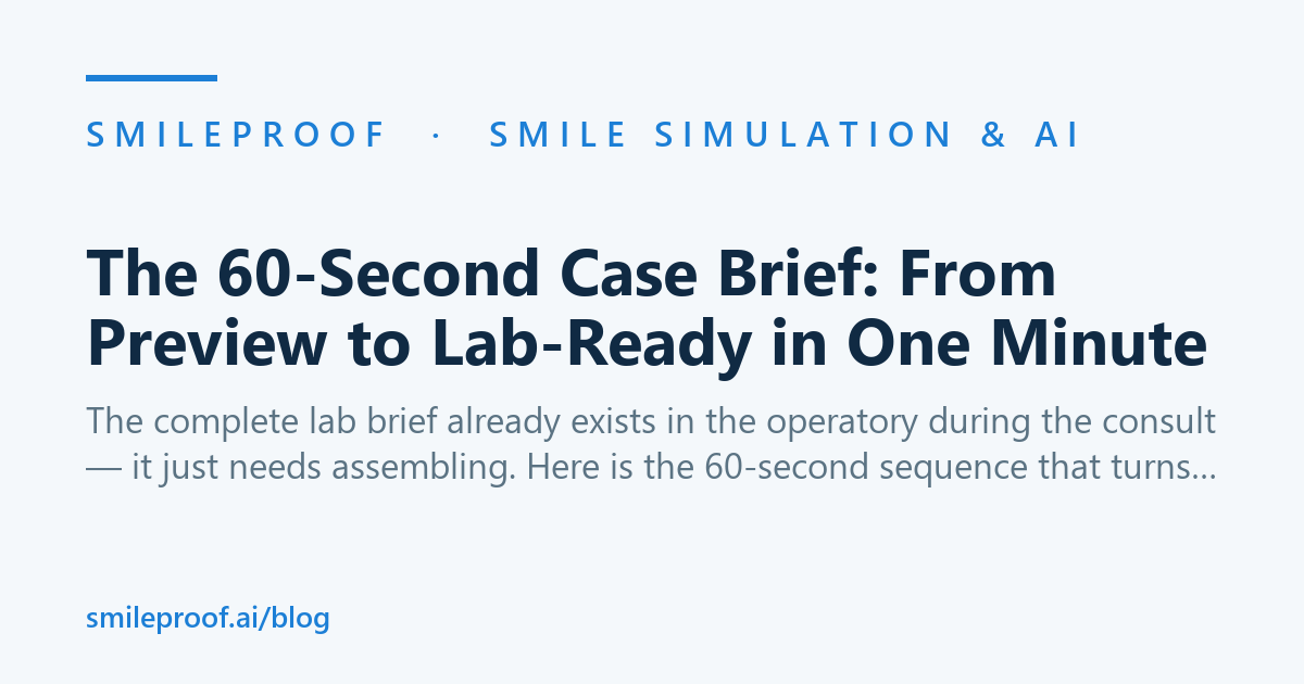The 60-Second Case Brief: From Preview to Lab-Ready in One Minute — Smileproof