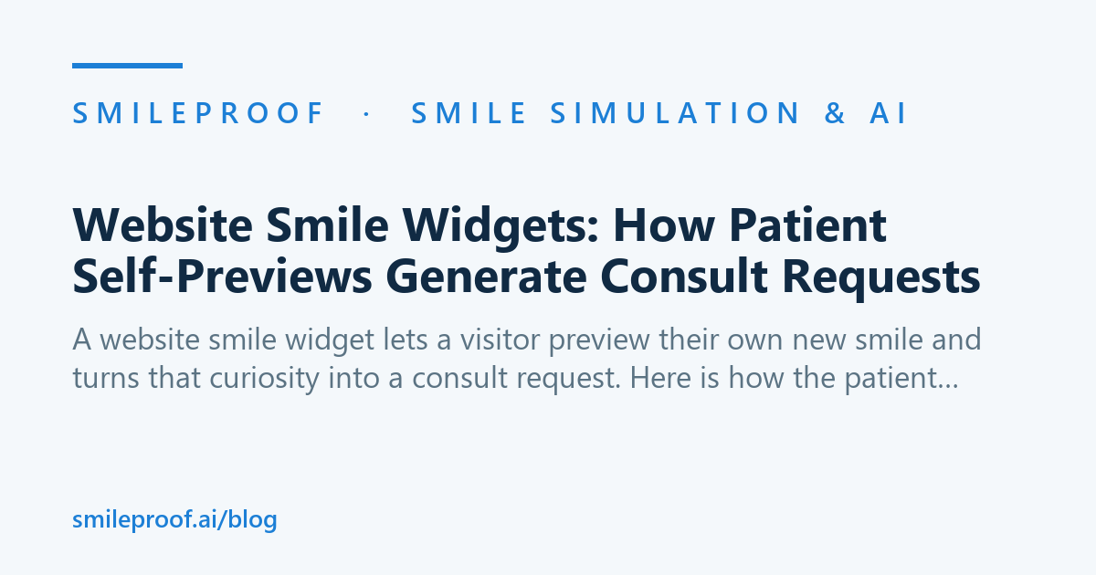 Website Smile Widgets: How Patient Self-Previews Generate Consult Requests — Smileproof