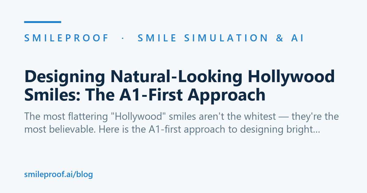 Designing Natural-Looking Hollywood Smiles: The A1-First Approach | Smileproof